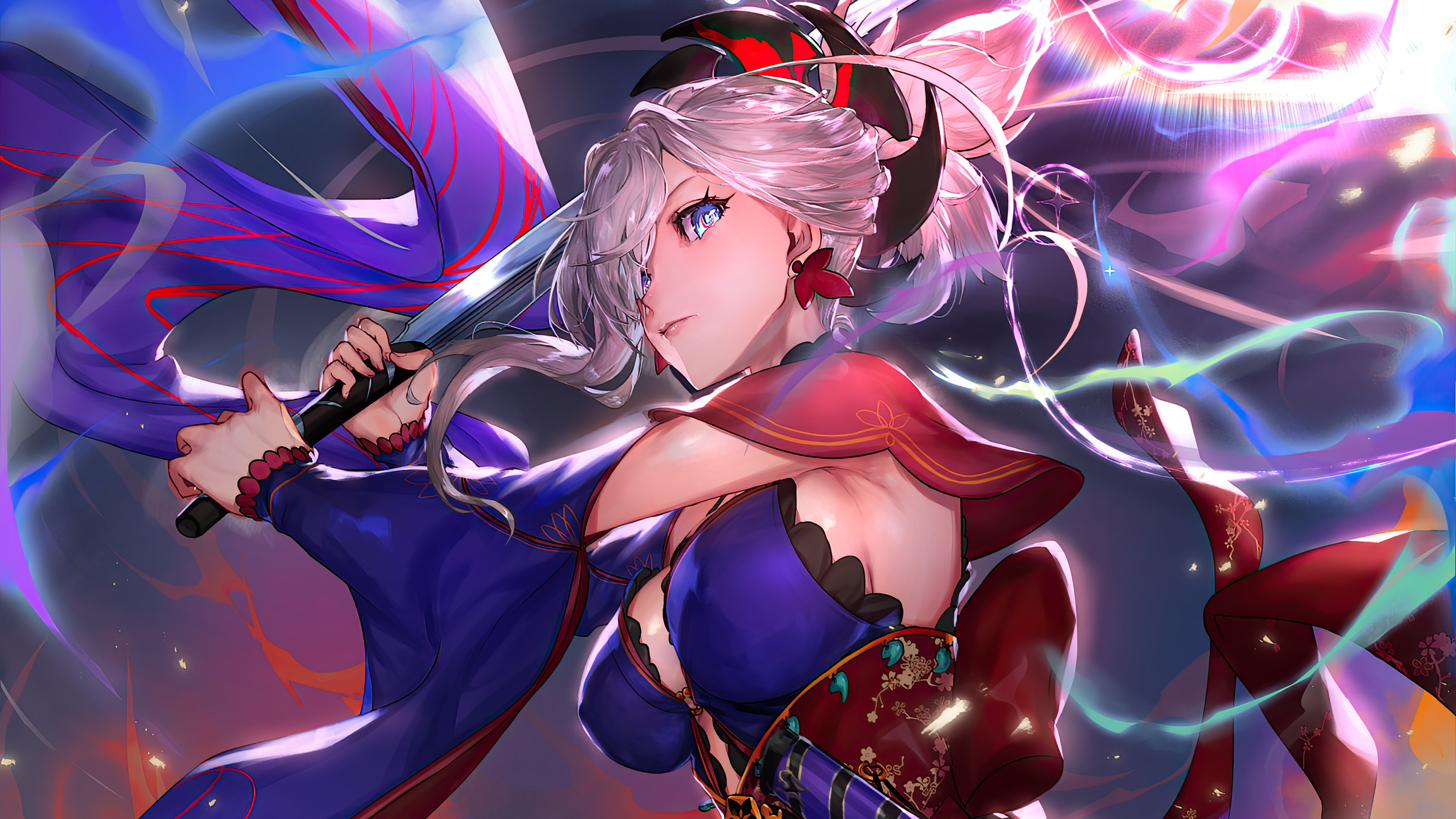 fate 宫本武藏 miyamoto musashi saber 4k壁纸