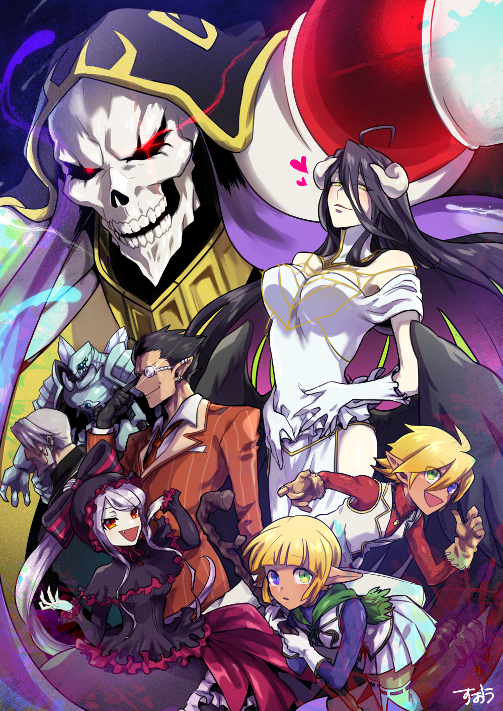 overlord 安兹·乌尔·恭 飞飞 雅儿贝德 albedo pixiv