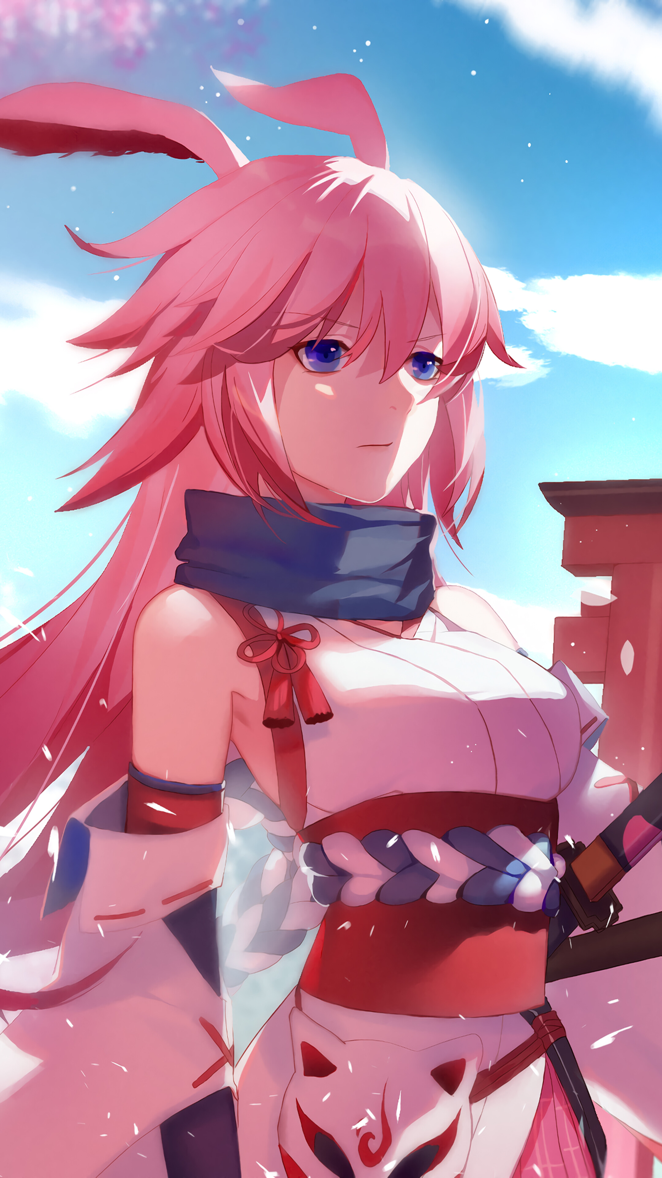 崩坏三 honkai impact 3rd 八重樱 yae sakura 逆神巫女 手机壁纸