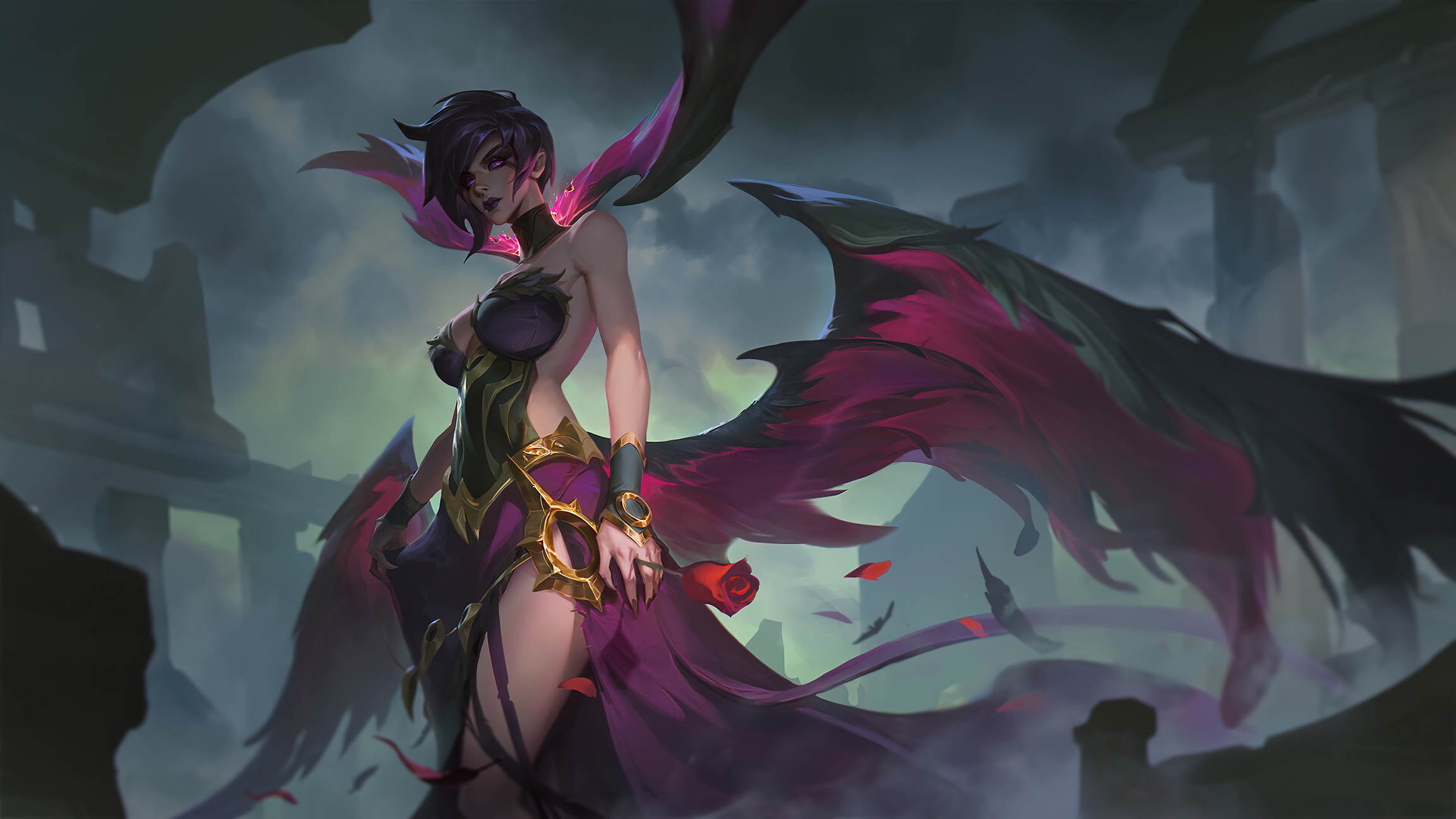 lol英雄联盟 堕落天使 莫甘娜 morgana 4k壁纸