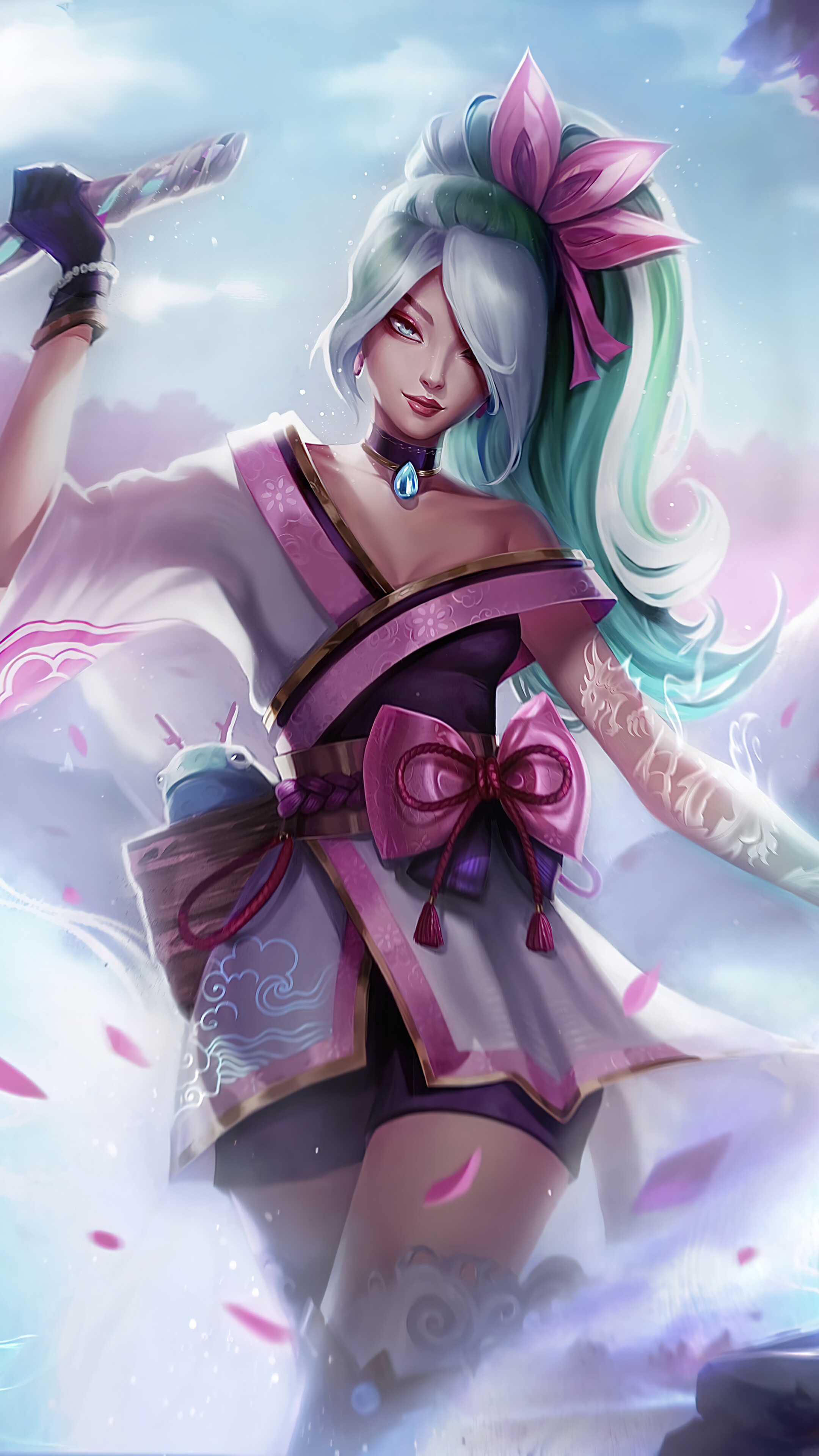 lol英雄联盟 离群之刺 暗影之拳 阿卡丽 akali 灵魂莲华 手机壁纸