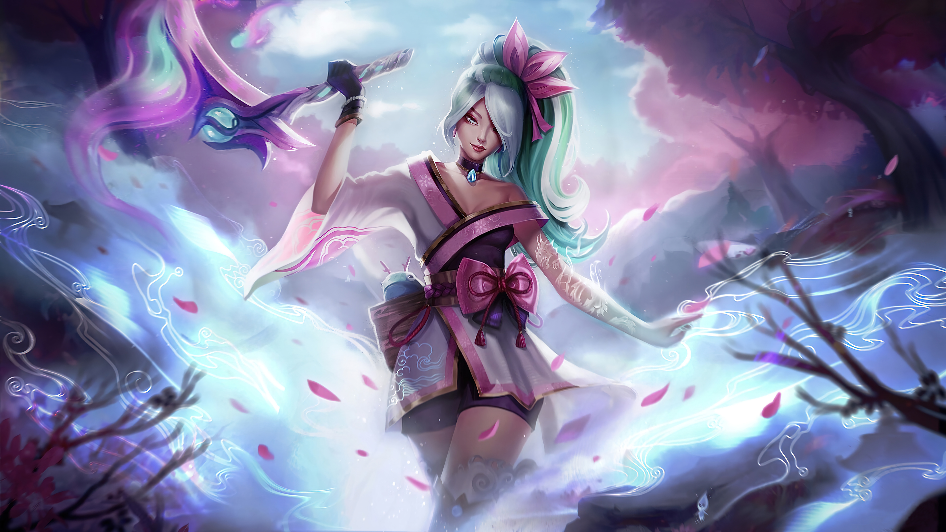 lol英雄联盟 离群之刺 暗影之拳 阿卡丽 akali 灵魂莲华 4k壁纸