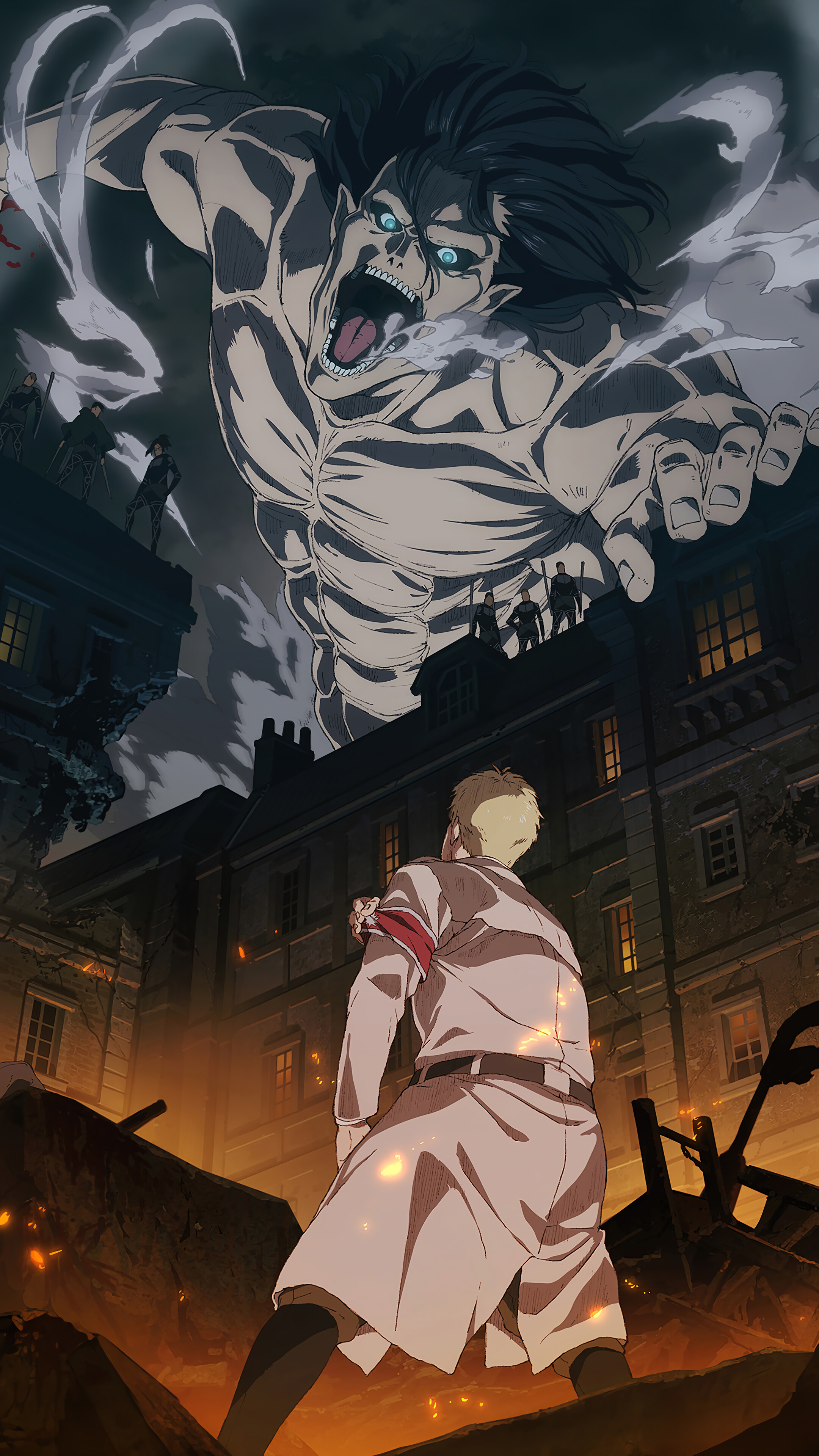 的巨人 艾伦耶格尔 eren attack 莱纳·布朗 reiner braun 手机壁纸