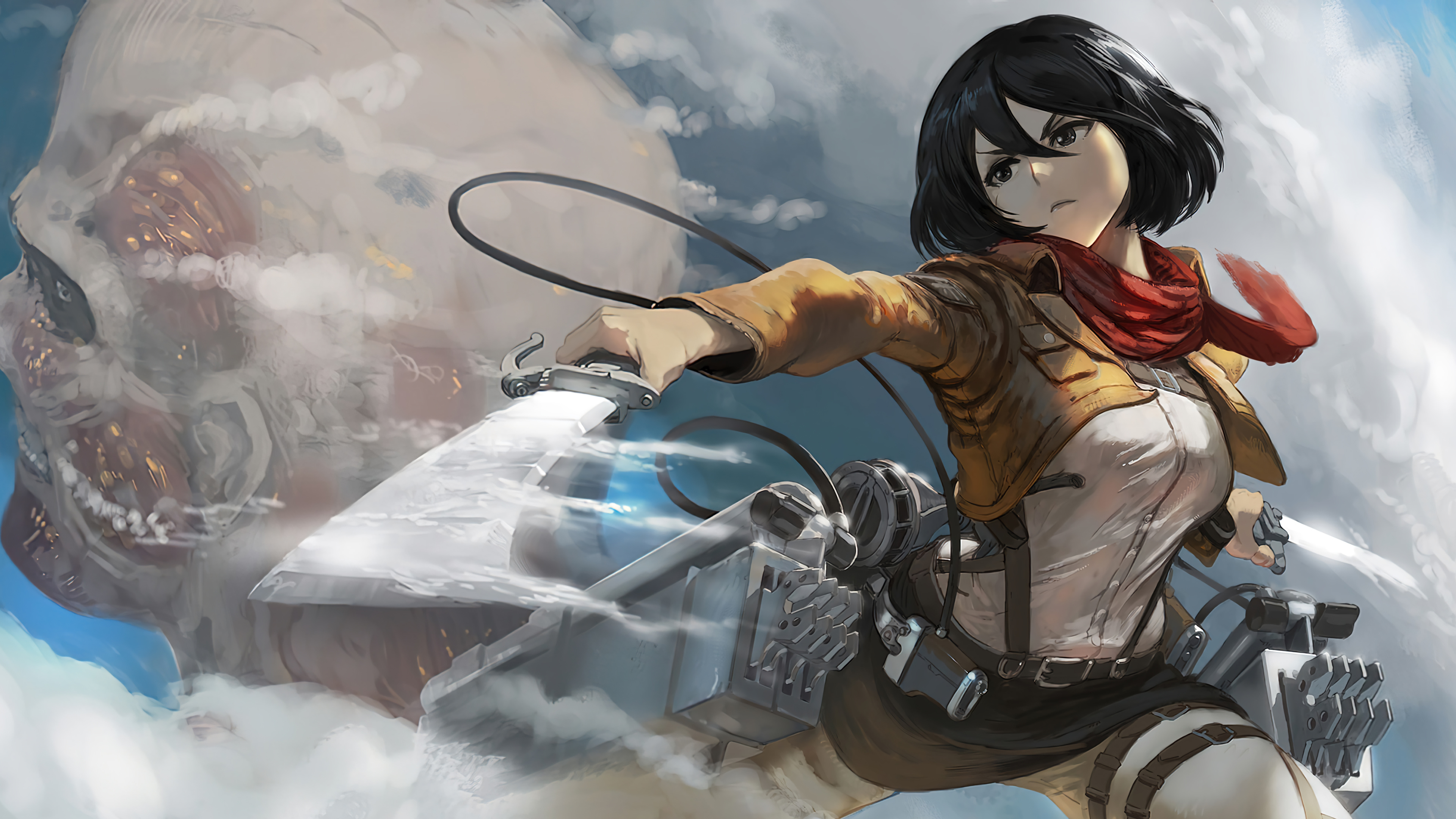 进击的巨人 三笠阿克曼 mikasa ackerman 4k壁纸