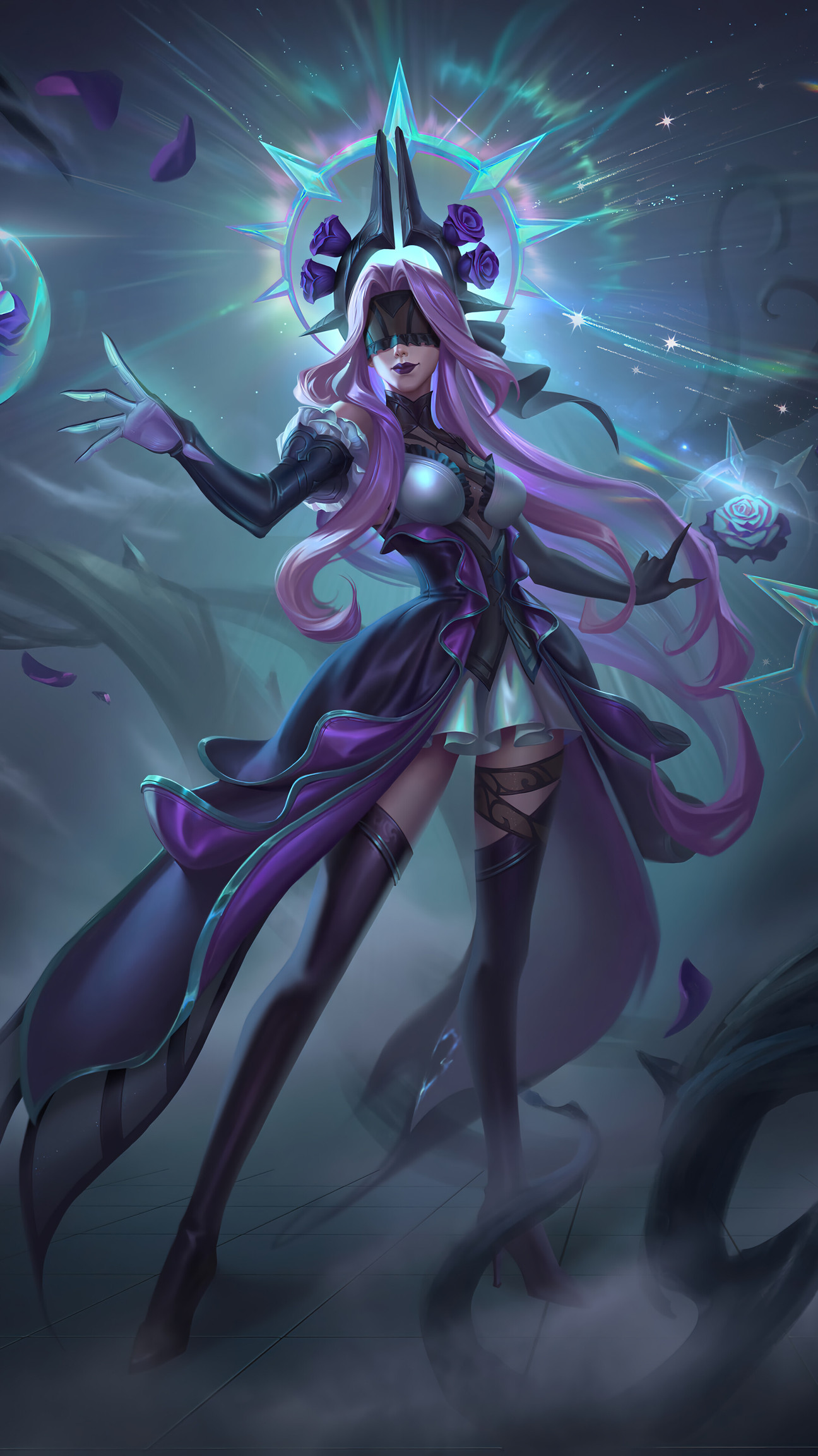 lol英雄联盟 暗黑元首 辛德拉 syndra 幽梦玫瑰 手机壁纸