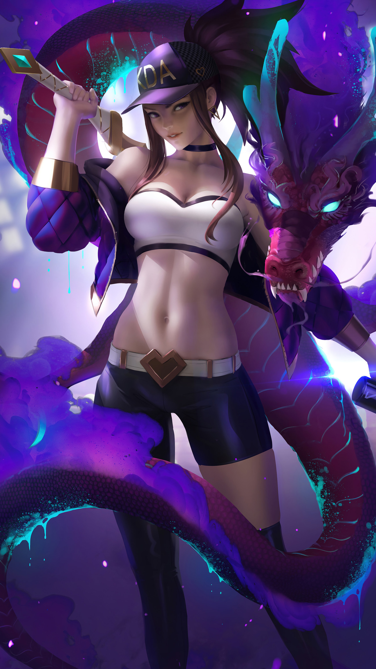 k/da 手機壁紙lol英雄聯盟 離群之刺 暗影之拳 阿卡麗 akali k/da 4k