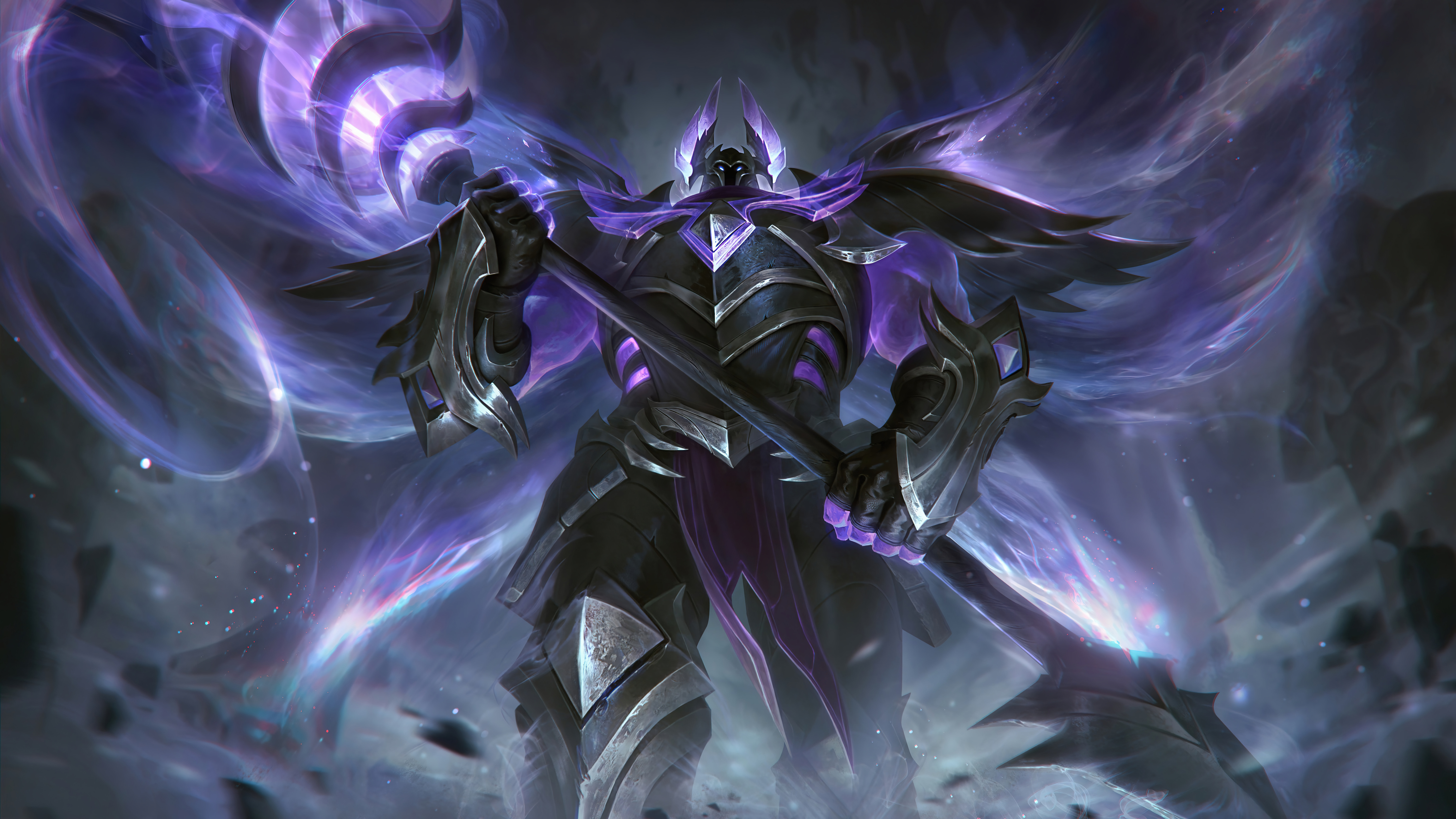 mordekaiser 薩恩·烏祖爾 鐵男 金屬大師 灰燼騎士 4k壁紙橫版微信小