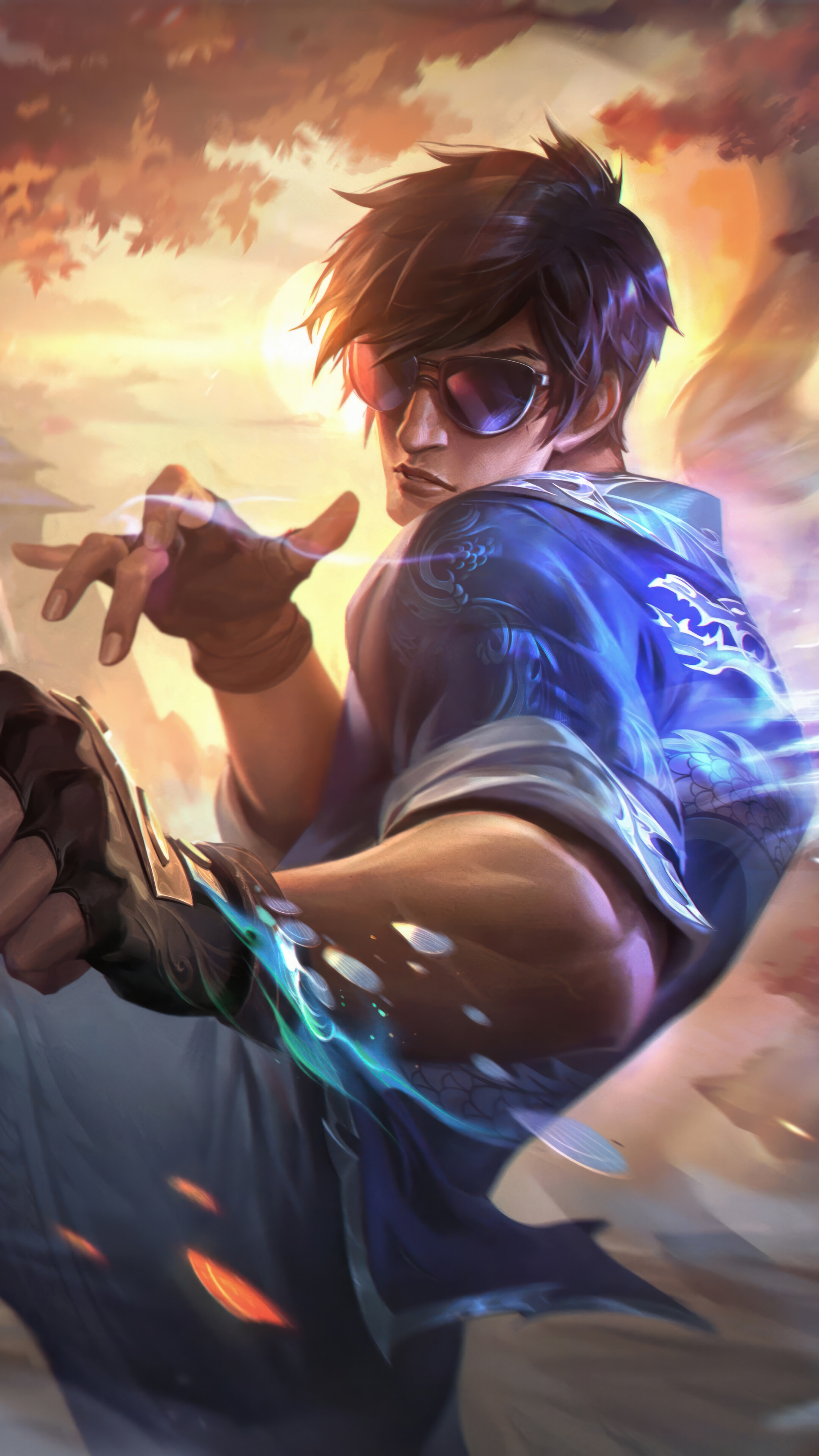 lol英雄联盟 盲僧 李青 lee sin 龙的传人 跃龙在渊 炫彩 手机壁纸